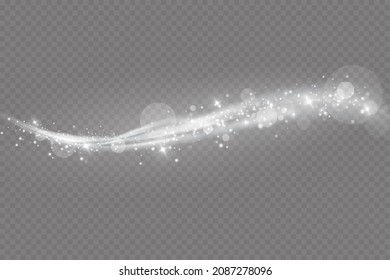 Snow and wind on a transparent background. Winter and snow.Vector