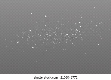 Schnee und Wind auf transparentem Hintergrund. Winter und Schnee.Vektorgrafik