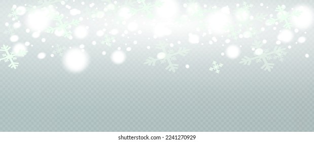 Snow and wind on a transparent background. Winter and snow with fog. wind and fog.White gradient decorative element.vector illustration.