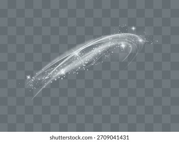 Schnee und Wind auf transparentem Hintergrund. Dekorative Illustration mit weißem Farbverlauf. Winter und Schnee mit Nebel. Wind und Nebel.