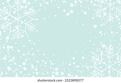 Snow winter background. Christmas snowy vector design. Falling white snowflakes landscape pattern. Holidays snowfall texture decoration illustration.