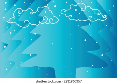 Nieve en invierno en Navidad