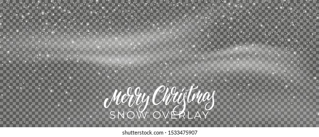 Snow. Winter Christmas snowstorm blizzard background. Snowfall, snowflakes in different shapes