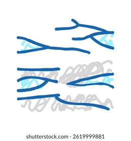 snow winter doodle icon sketch vector. snow winter sign. isolated symbol illustration