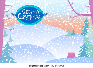 Snow winter landscape 
