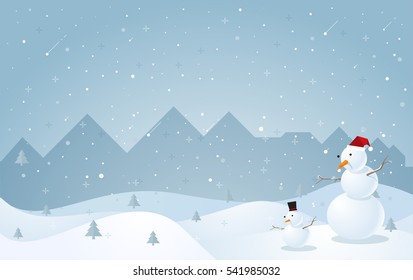 Snow Winter Season Background Vector Illustration Stock Vector (Royalty ...