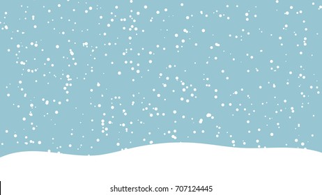 Snow winter sky background. vector illustration