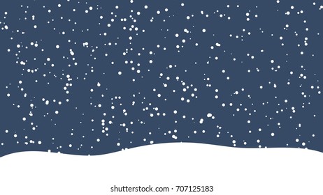 Snow winter sky background. vector illustration