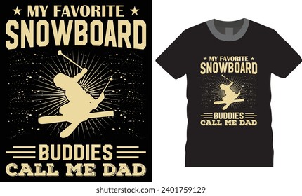 snow winter sports Typography T-shirt Design Template. Snow Winter Sports design ready for print fashion poster cards vector pad.
