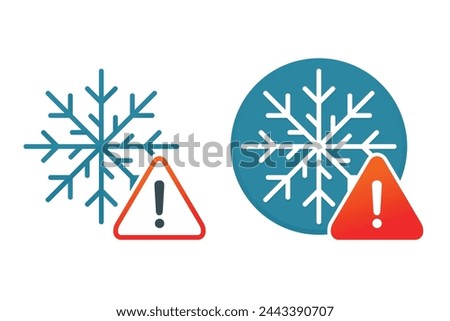 Snow winter warning icon. Illustration vector