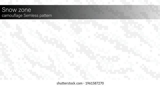 Snow zone camouflage seamless pattern, banner area space for text. Designed texture and modern colorful wallpaper.