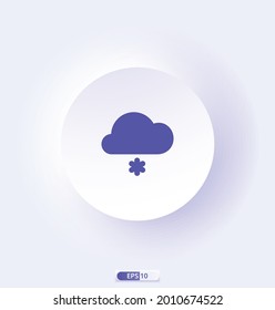 snow_light Icon. Weather Forecast Signs Color Icon. Include of Sun, Temperature, Storm, Cloud, Rain, Snow, Thunderstorm and Wind. Icons For Print, Web or Mobile App