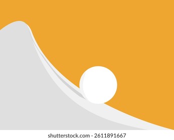 Snowball effect, Snow rolls from the top of the mountain getting bigger and bigger