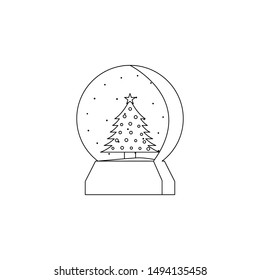 Snowball icon. Element of chrismas for mobile concept and web apps icon. Outline, thin line icon for website design and development, app development
