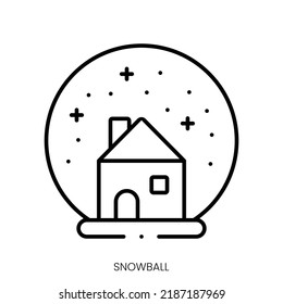 snowball icon. Linear style sign isolated on white background. Vector illustration