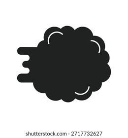 Schneeball-Symbol auf weißem Hintergrund, Vektorgrafik