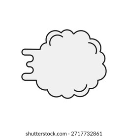Schneeball-Symbol auf weißem Hintergrund, Vektorgrafik