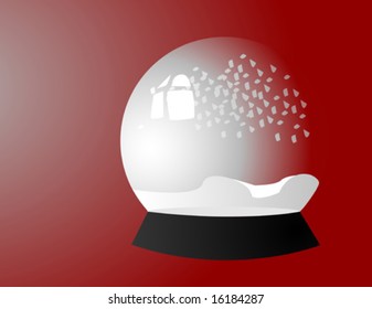 Snowball illustration on gradient-ed background