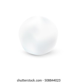 Snowball Isolated On White Background. Vector Illustration