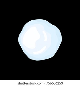 Snowball Isolated. Winter Vector Illustration. Christmas And New Year Template
