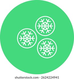 Snowball Linie Vektor Icon Design