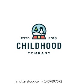 Snowball logo design concept. Suitable for toys market logo.