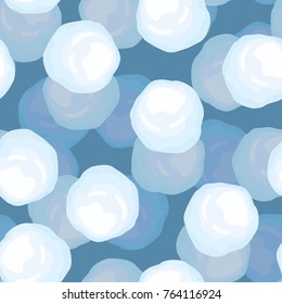 Snowball pattern. Winter background Vector illustration. Christmas and New Year ornament
