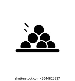 Snowball Pile Ready to Throw for Winter Fun Activity