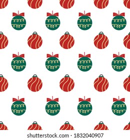 Schneeball nahtloses Muster auf weißem Hintergrund für Weihnachtswallungen, Umhüllungspapier, Grußkarte usw.