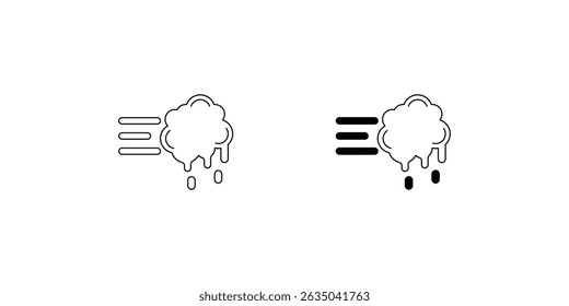 Schneeball-Set-Symbol auf weißem Hintergrund, Vektorgrafik