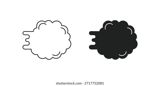 Schneeball-Set-Symbol auf weißem Hintergrund, Vektorgrafik