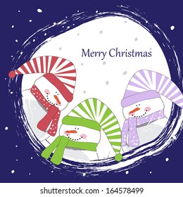 The snowball a snow falls cheerful Christmas