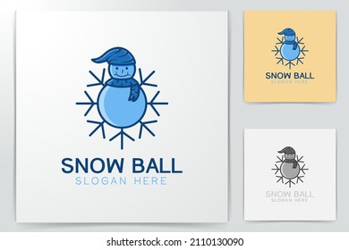 snowball and snow logo icon Designs Inspiration Isolated on White Background