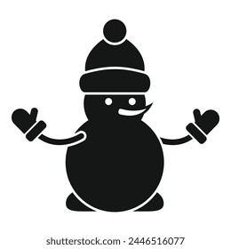 Snowball snowman icon simple vector. Costume festive. Happy New Year