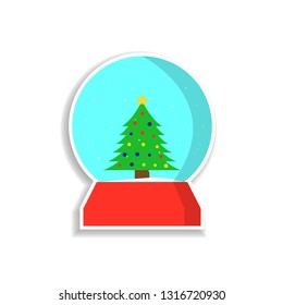 snowball sticker icon. Elements of Chrismas in color icons. Simple icon for websites, web design, mobile app, info graphics