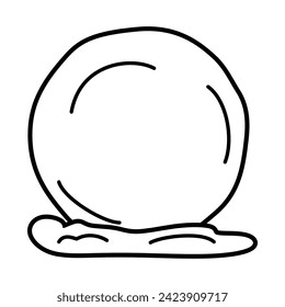 Vector de bola de nieve en blanco y negro