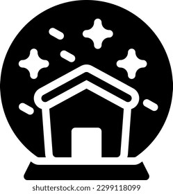 ilustración del vector bola de nieve sobre un fondo transparente. Símbolos de calidad superior. Iconos vectoriales de glifos para diseño de conceptos y gráficos.