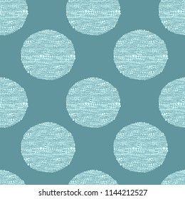 snowballs.winter pattern with snowballs on a blue background. polka dot seamless vector pattern