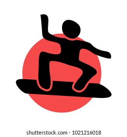 Snowbarding icon design