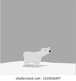 Snowbear Polar Animal Cartoon Vector