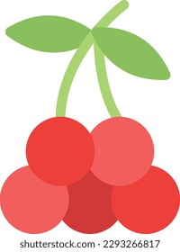 snowberry Vector illustration on a transparent background. Premium quality symmbols. Line Color vector icons for concept and graphic design. 
