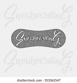 Snowboard badge and label It can be used to design clothes for presentations