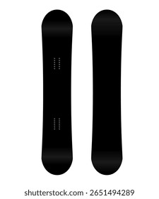 Snowboard board blank design, branding concept. Clean style board element illustration, extreme sport graphic presentation, pattern texture, logotype display. Snowboarding shape style