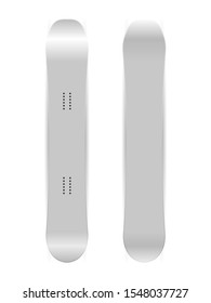Snowboard board on a white background. Vector illustration.