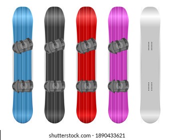 Snowboard board on a white background. Vector illustration.