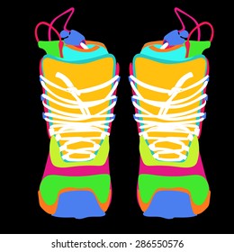 Snowboard boot front.