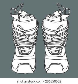 Snowboard boot front.