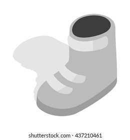 Snowboard boots icon, isometric 3d style
