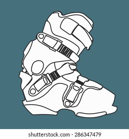 Snowboard carving boot.