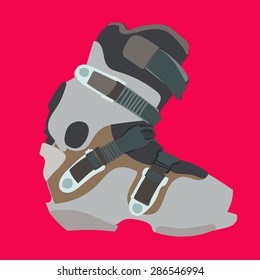 Snowboard carving boot.